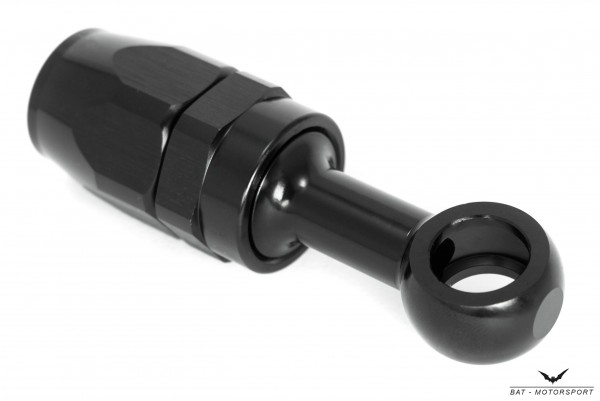 Dash 10 / -10 AN / JIC 10 M14 (14.2mm) Eye Banjo NBR Hose Fitting Black Anodized